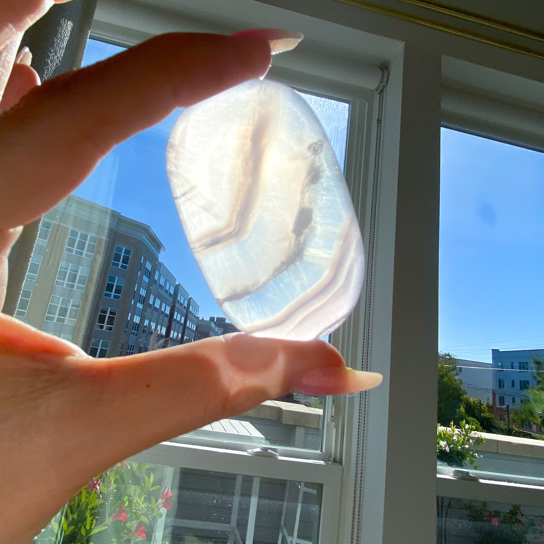 Pastel Rainbow Fluorite Palm Stone