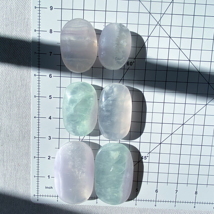 Pastel Rainbow Fluorite Palm Stone