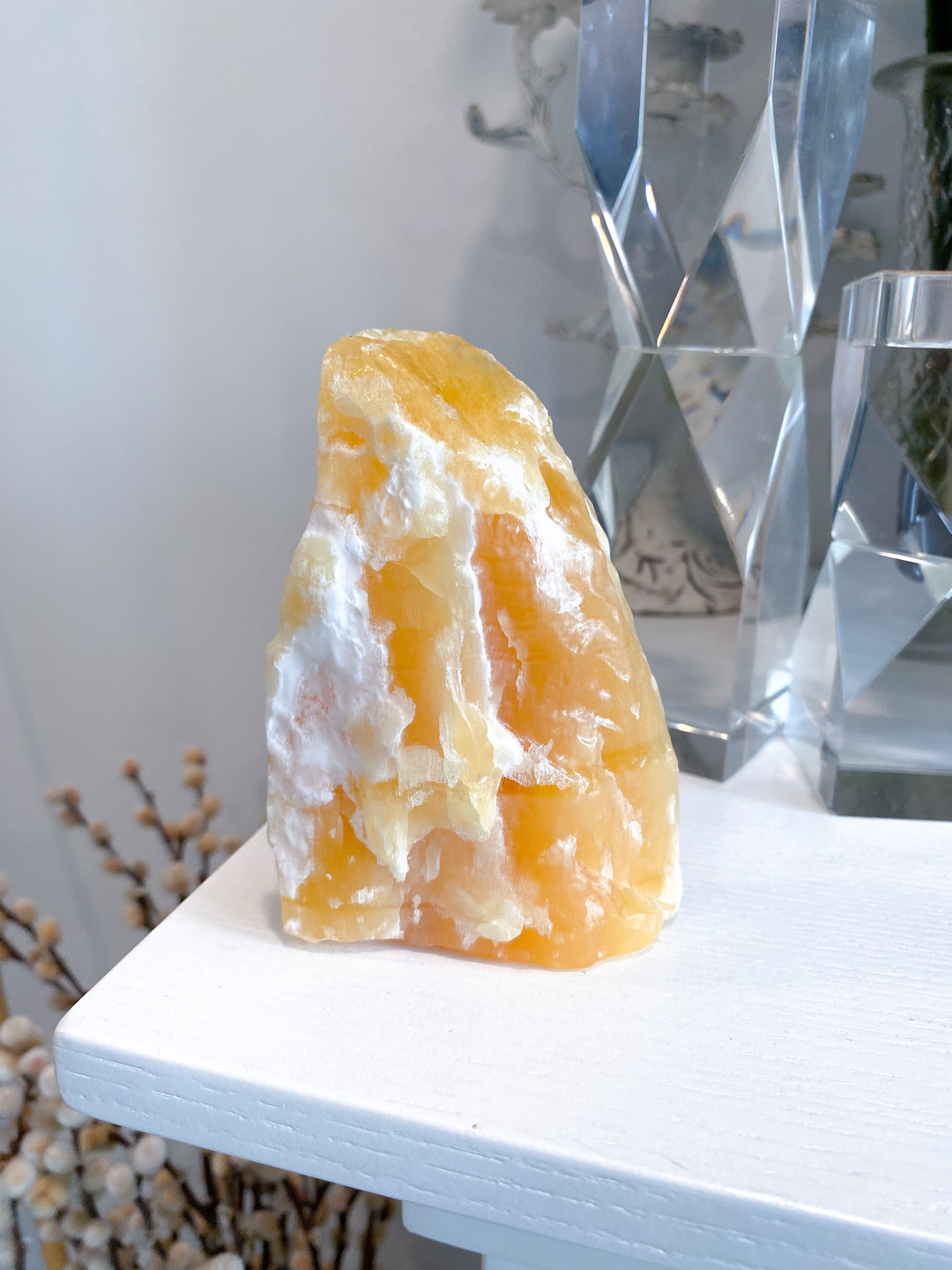 Standing Rough Orange Calcite Chunk #2 - Get Exact Piece