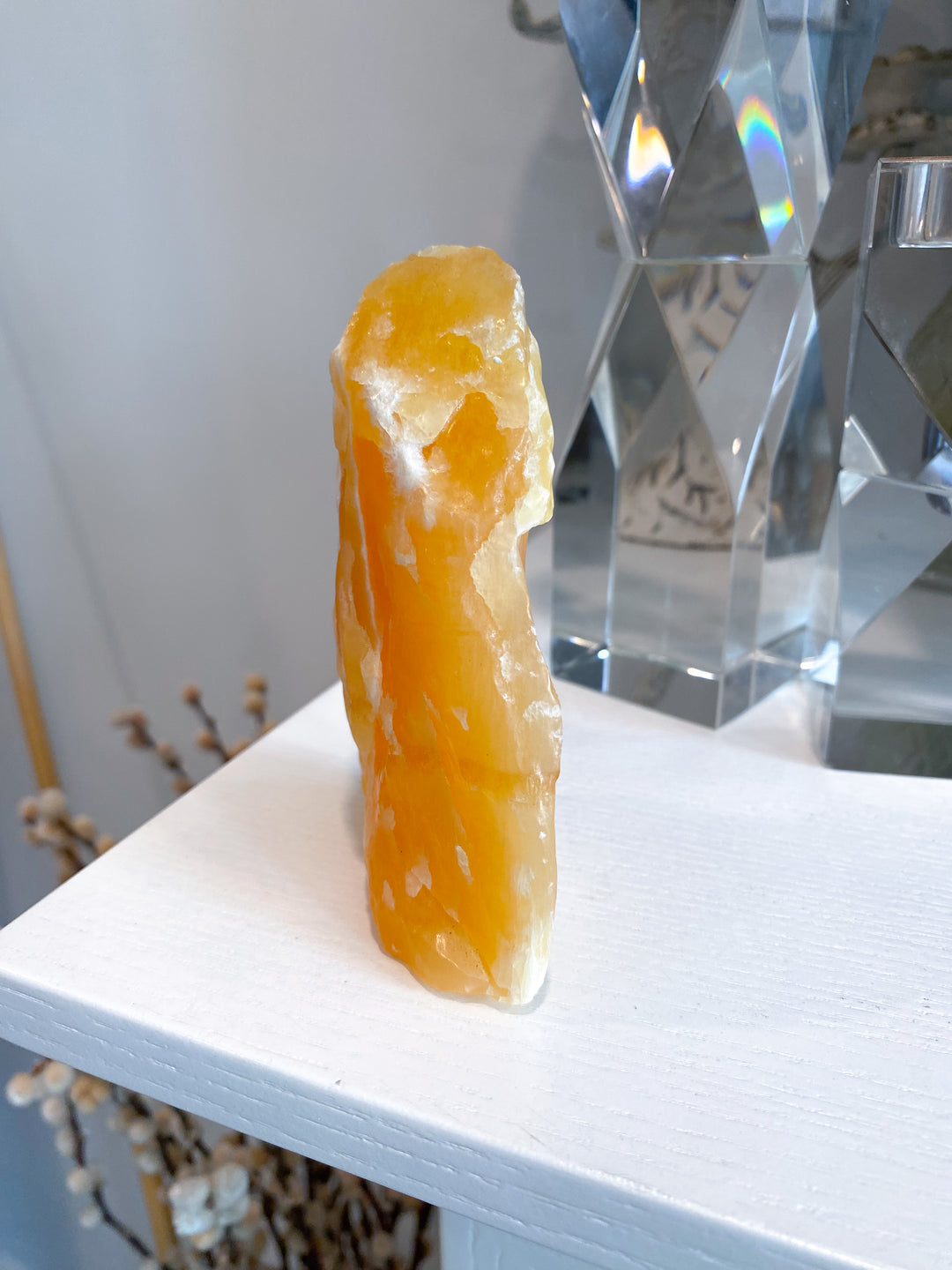 Standing Rough Orange Calcite Chunk #2 - Get Exact Piece