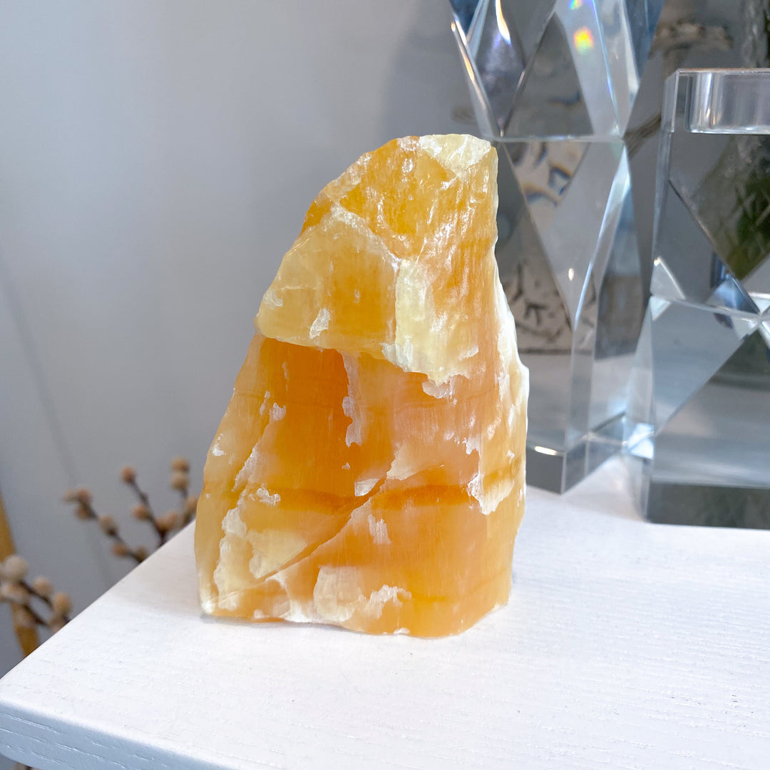 Standing Rough Orange Calcite Chunk #2 - Get Exact Piece