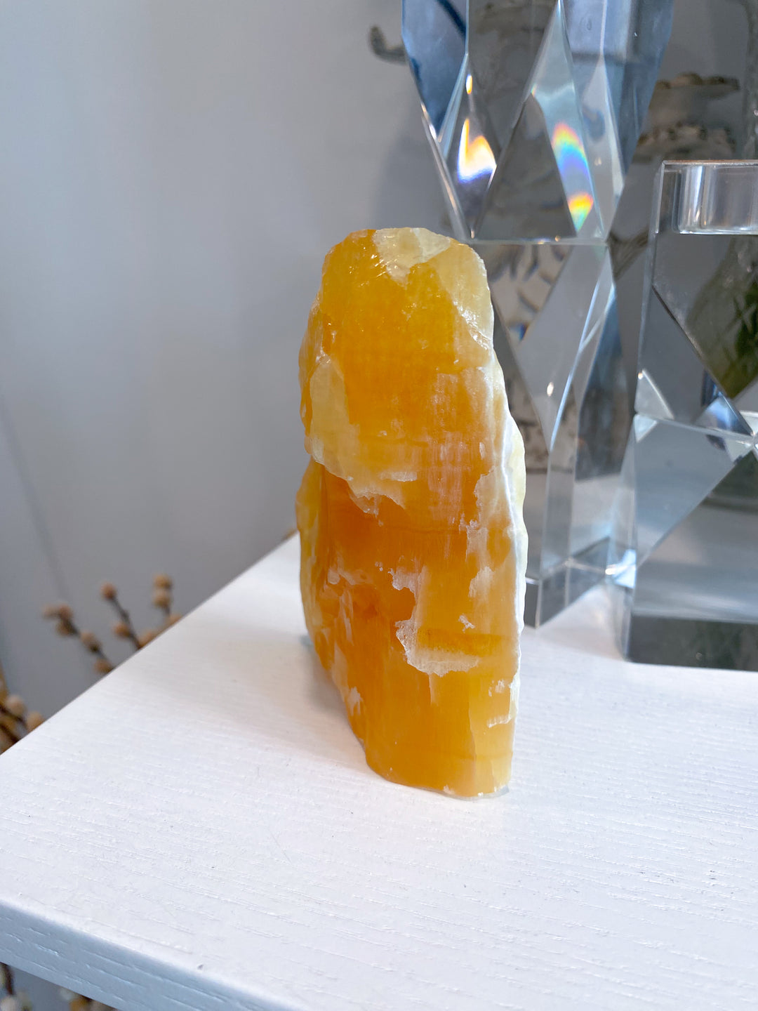 Standing Rough Orange Calcite Chunk #2 - Get Exact Piece