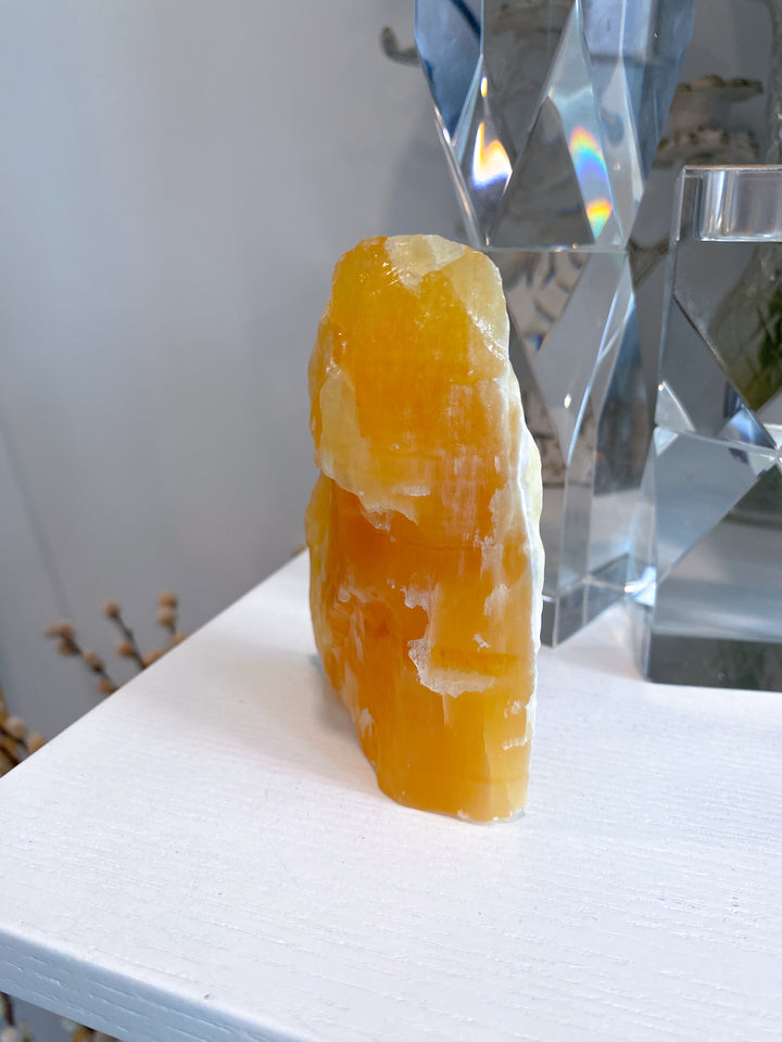 Standing Rough Orange Calcite Chunk #2 - Get Exact Piece
