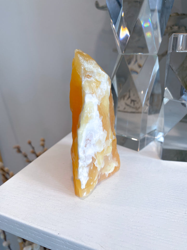 Standing Rough Orange Calcite Chunk #2 - Get Exact Piece