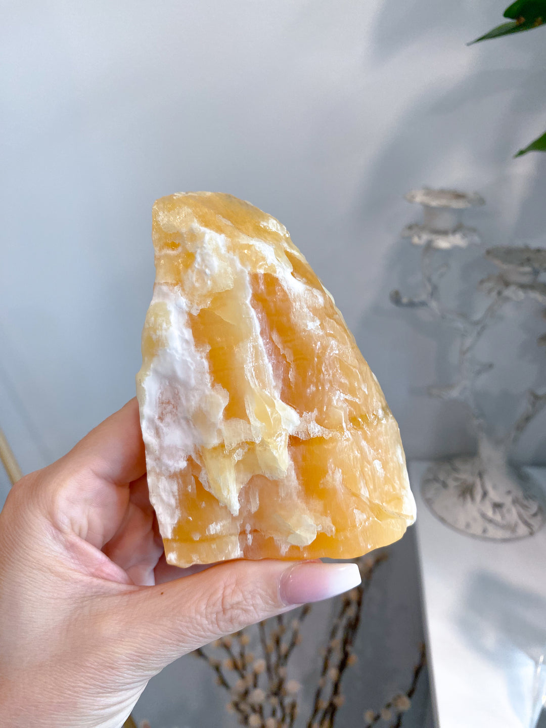 Standing Rough Orange Calcite Chunk #2 - Get Exact Piece