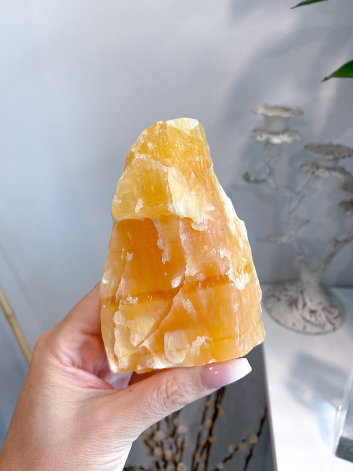 Standing Rough Orange Calcite Chunk #2 - Get Exact Piece