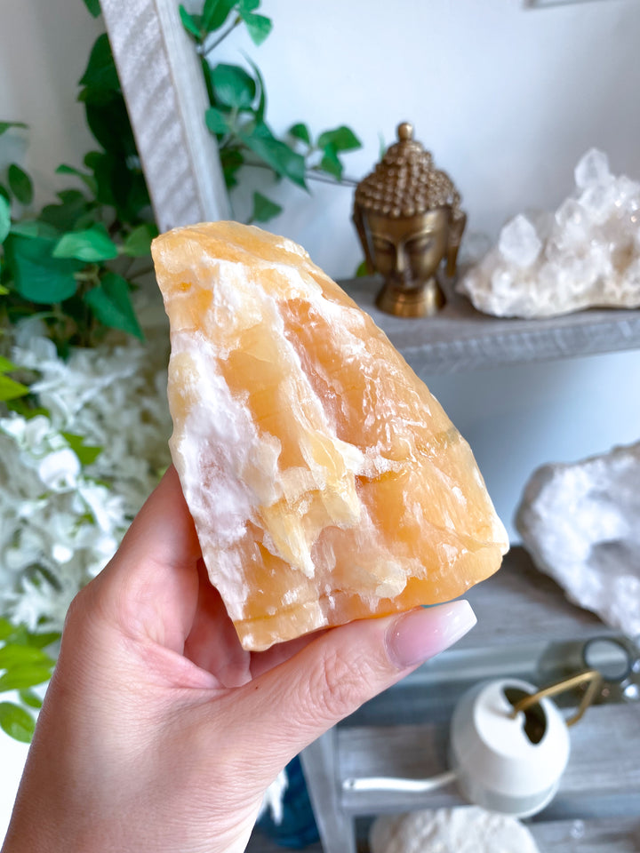 Standing Rough Orange Calcite Chunk #2 - Get Exact Piece