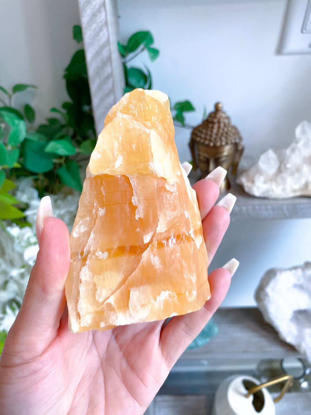Standing Rough Orange Calcite Chunk #2 - Get Exact Piece
