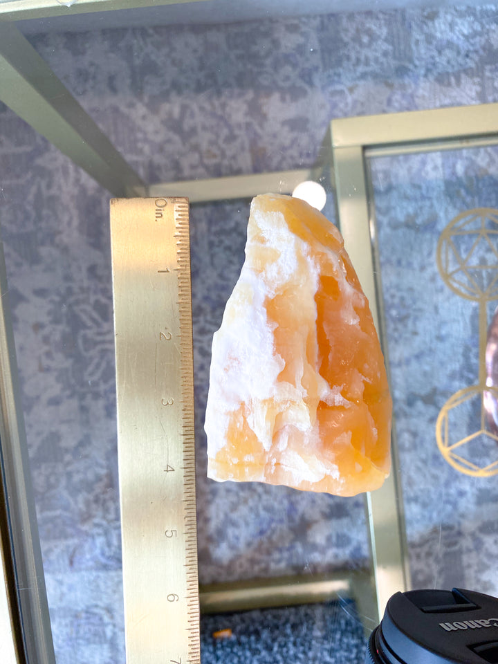 Standing Rough Orange Calcite Chunk #2 - Get Exact Piece