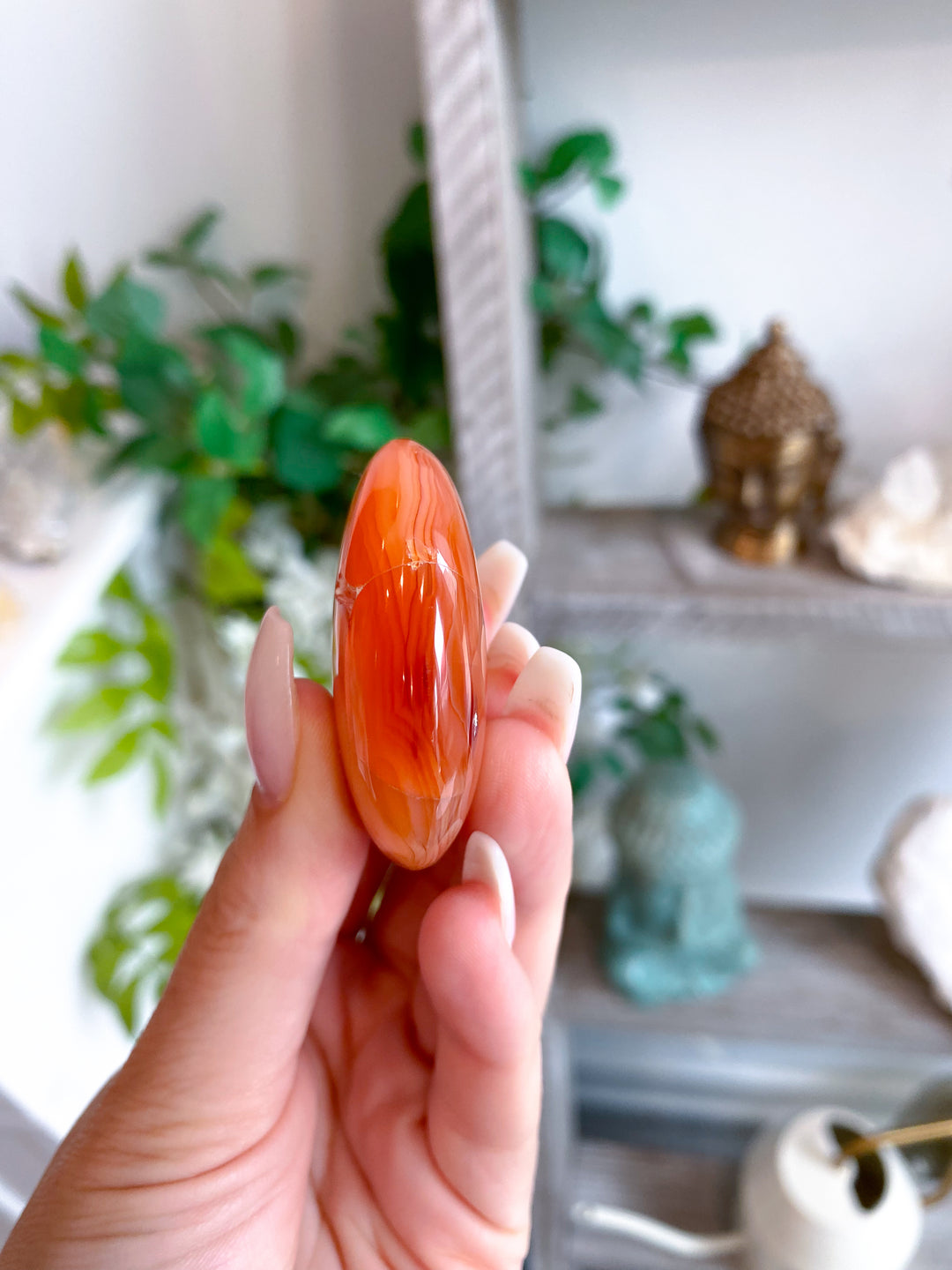 Carnelian Palm Stone #8 - Get Exact Item