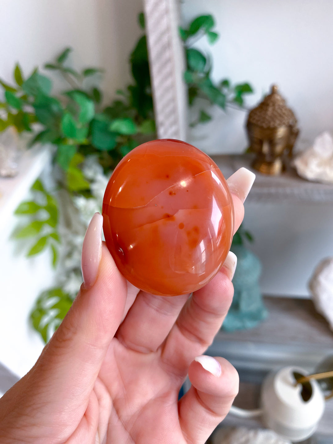 Carnelian Palm Stone #8 - Get Exact Item
