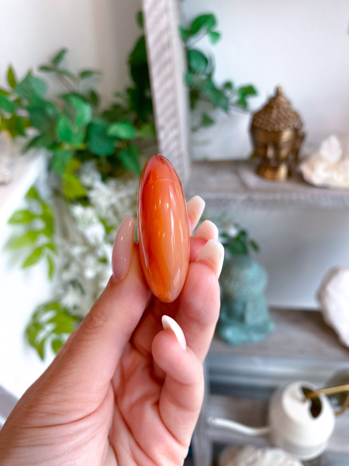Carnelian Palm Stone #8 - Get Exact Item