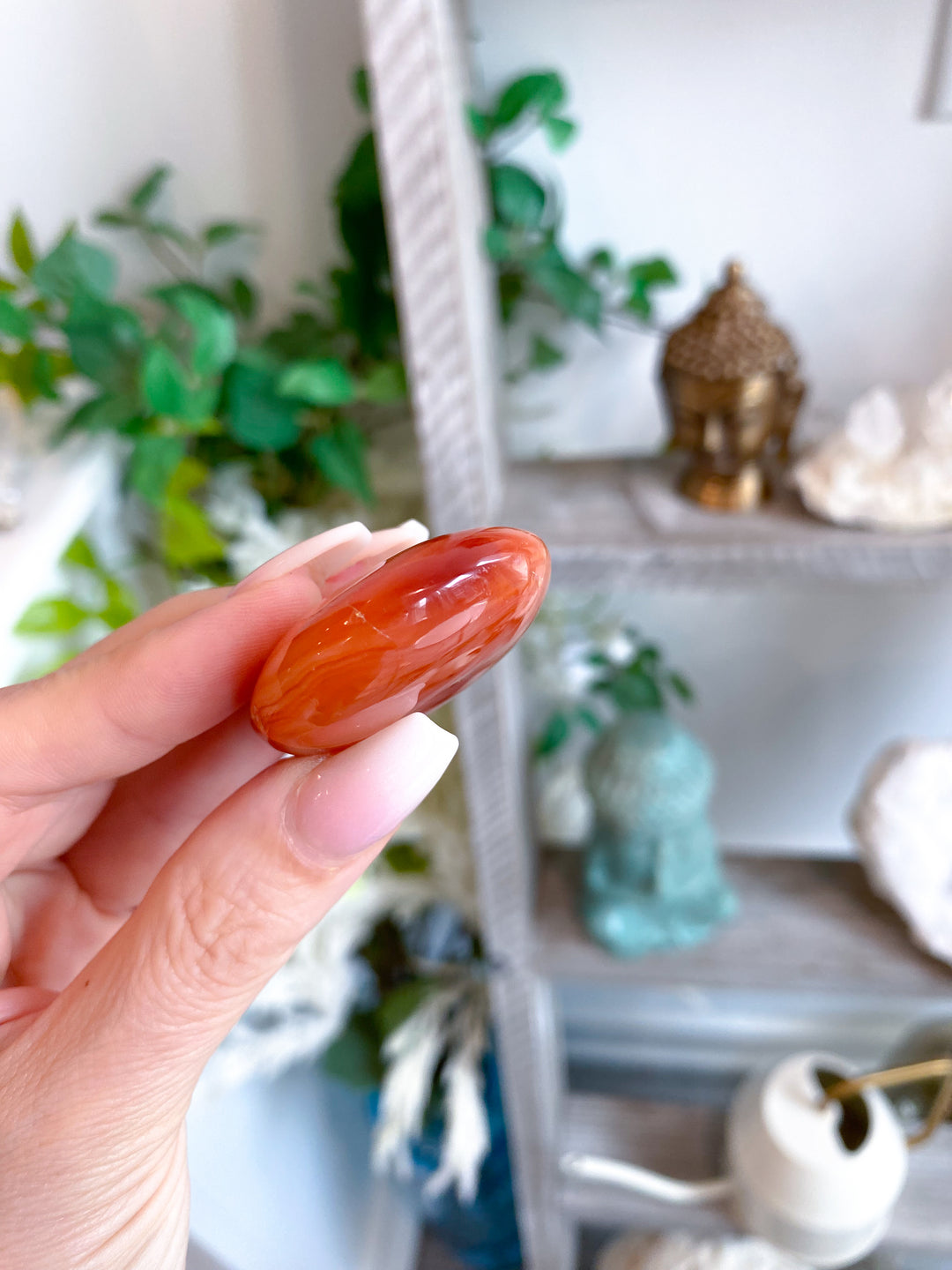 Carnelian Palm Stone #8 - Get Exact Item