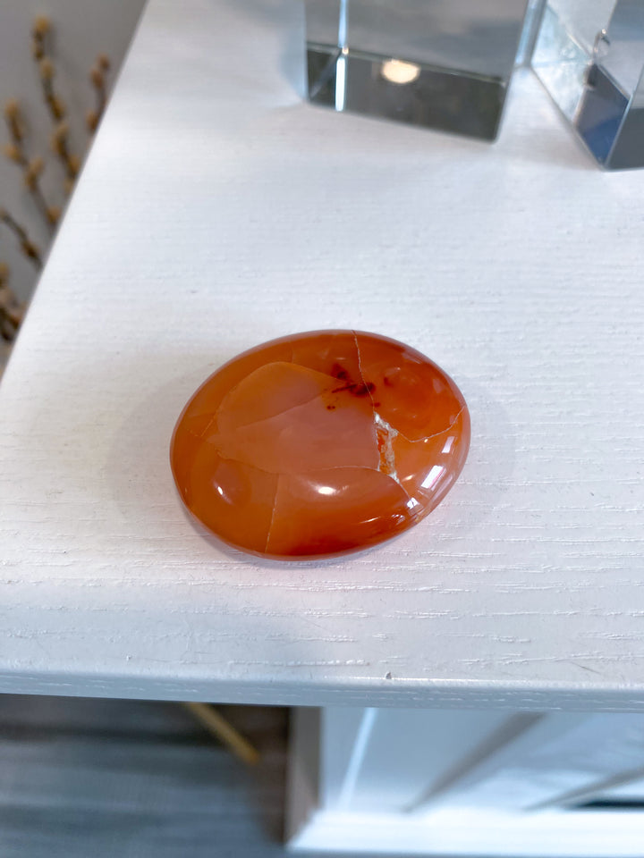 Carnelian Palm Stone #8 - Get Exact Item