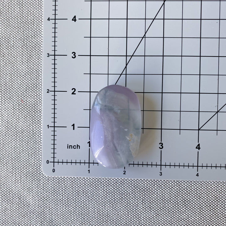 Pastel Lavender Fluorite Palm Stone 