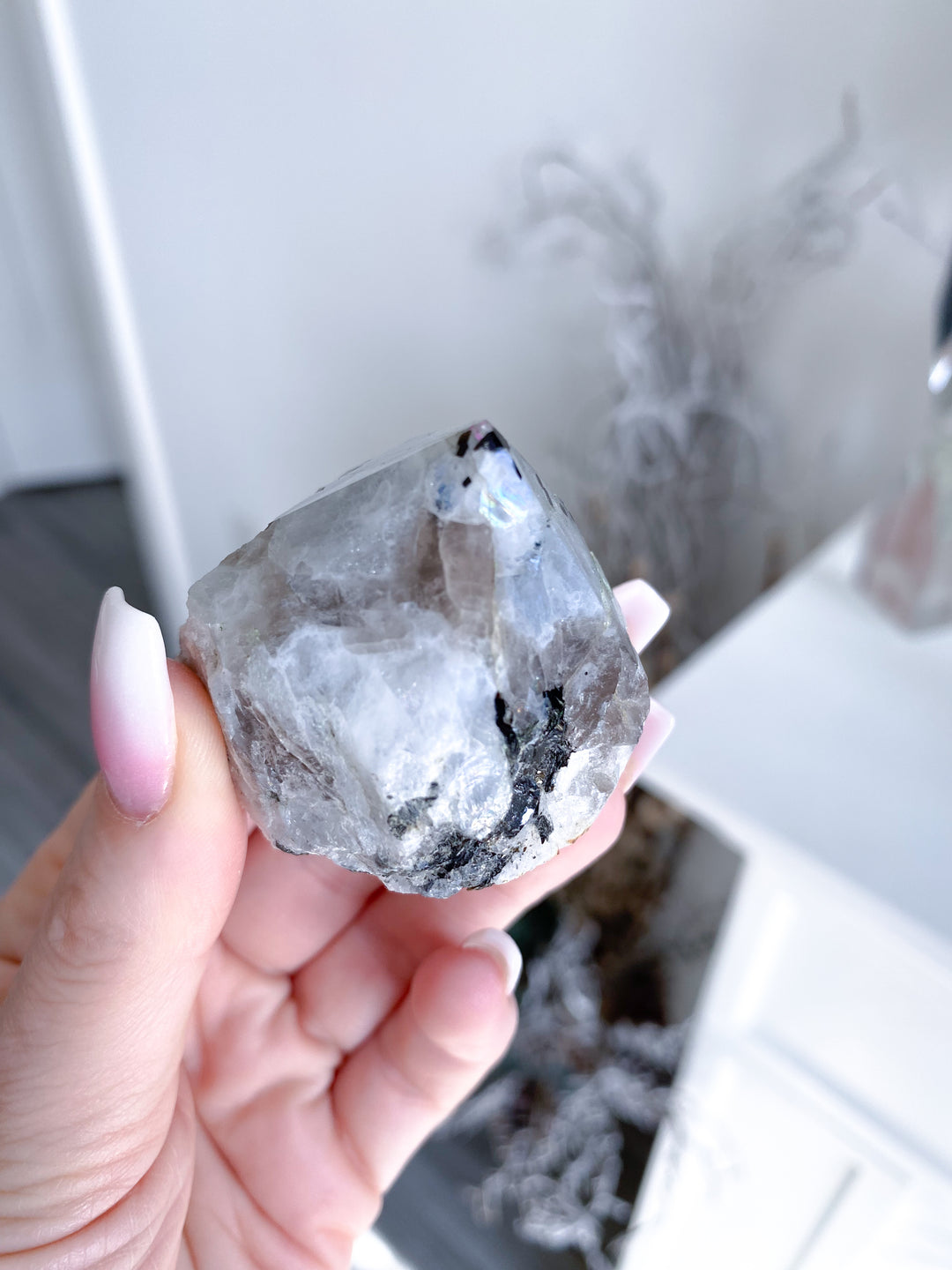 Rainbow Moonstone Top Polish
