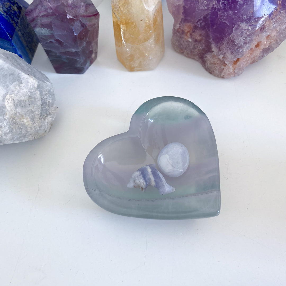 Fluorite Heart Dish / Bowl #2