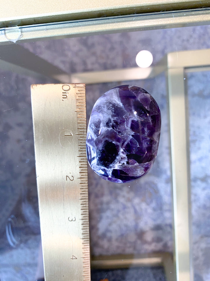 Dream Chevron Amethyst Palm Stone #1