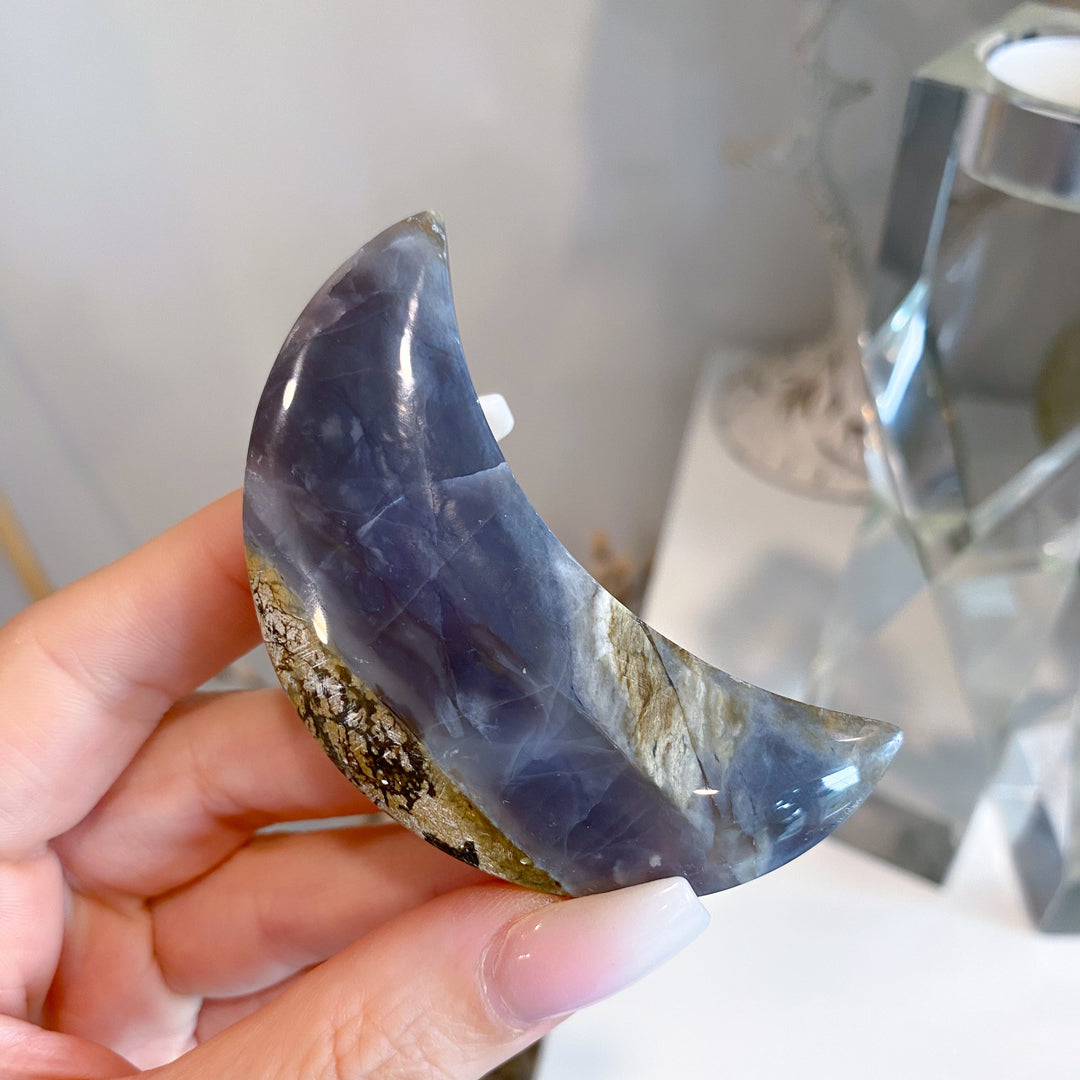 Purple Chalcedony Moon #1 - Get Exact Item