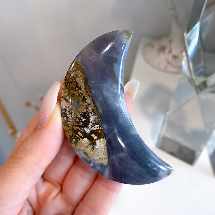 Purple Chalcedony Moon #1 - Get Exact Item
