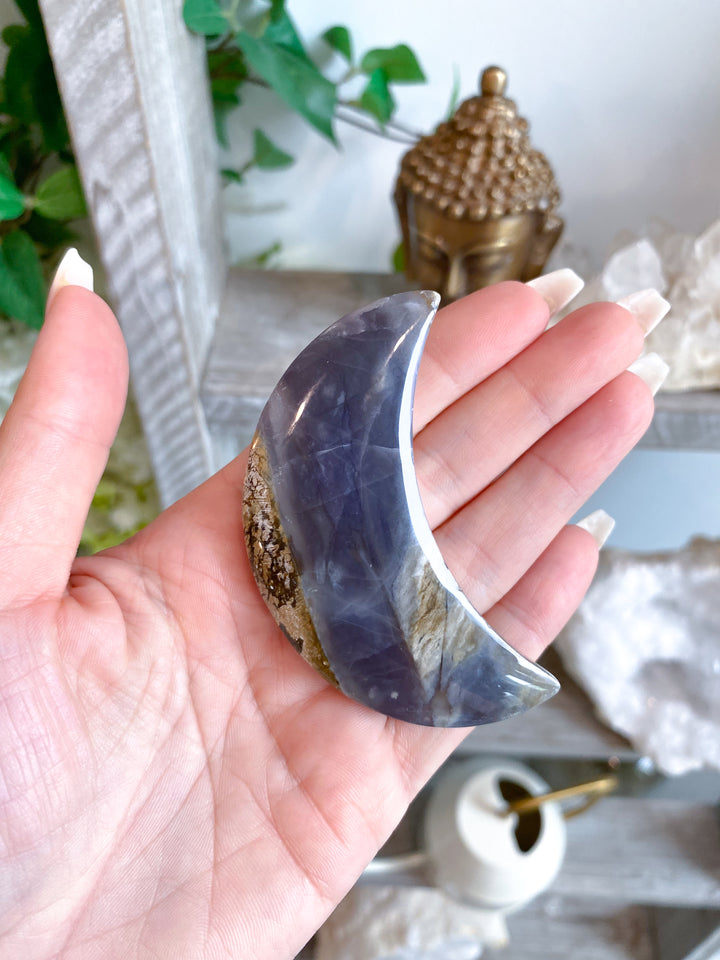 Purple Chalcedony Moon #1 - Get Exact Item