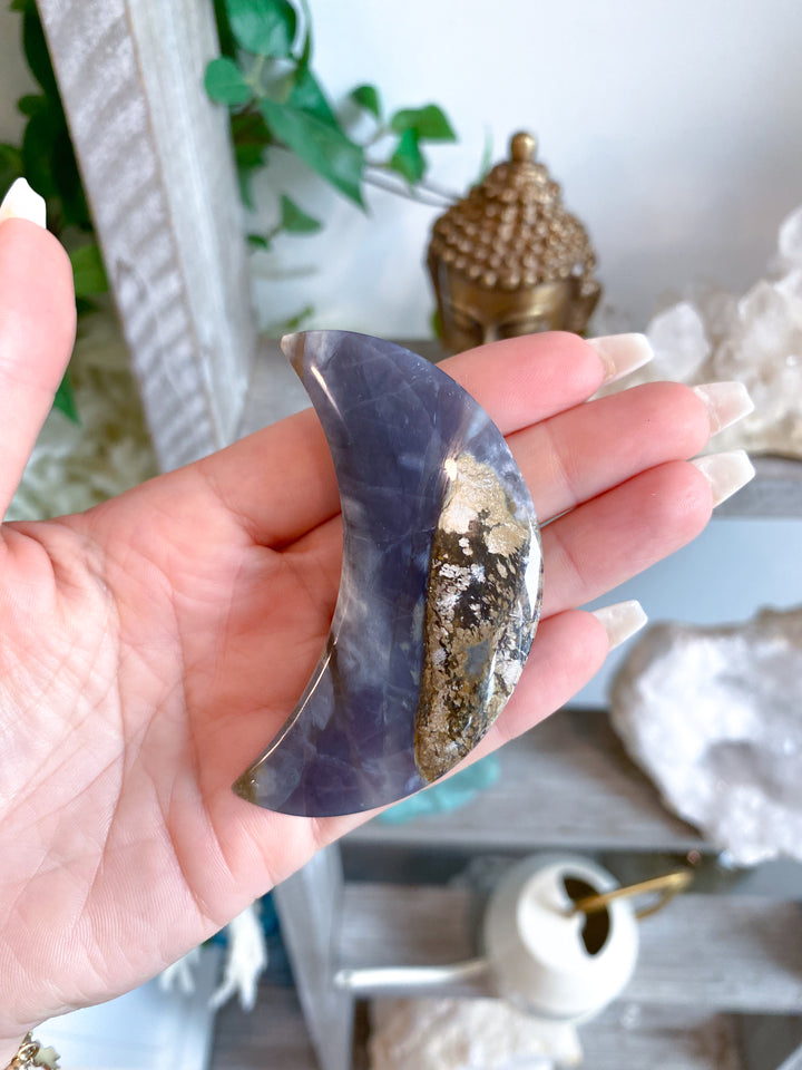 Purple Chalcedony Moon #1 - Get Exact Item