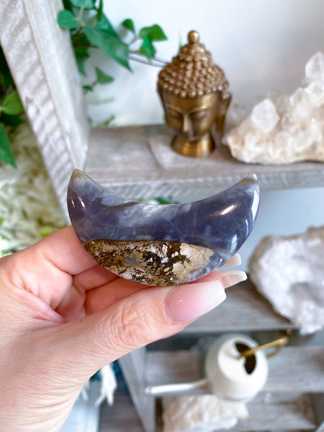 Purple Chalcedony Moon #1 - Get Exact Item