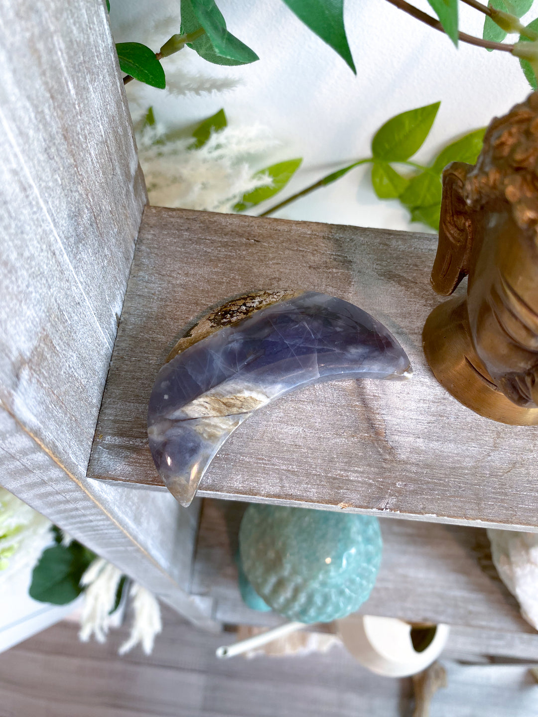 Purple Chalcedony Moon #1 - Get Exact Item