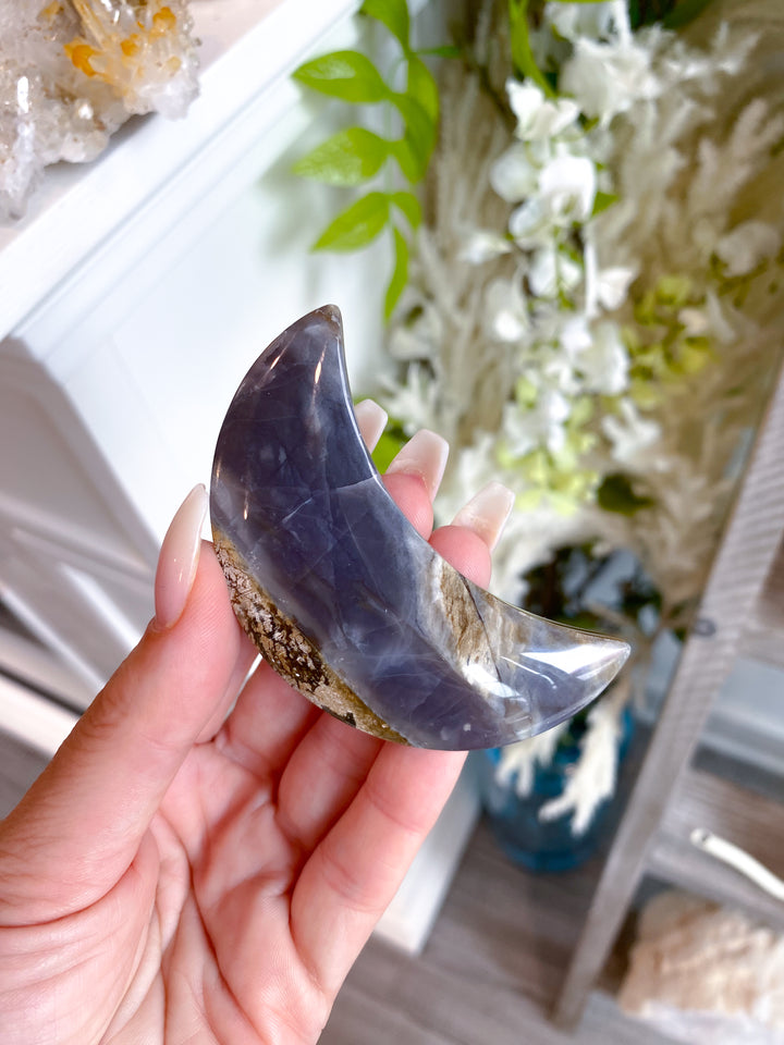 Purple Chalcedony Moon #1 - Get Exact Item