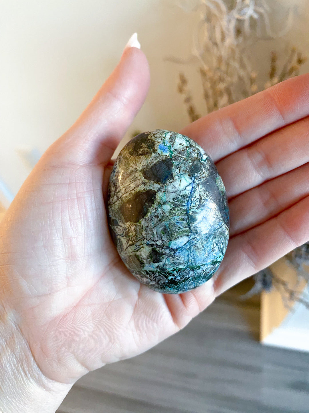 Azurite, Malachite, Hematite Palm