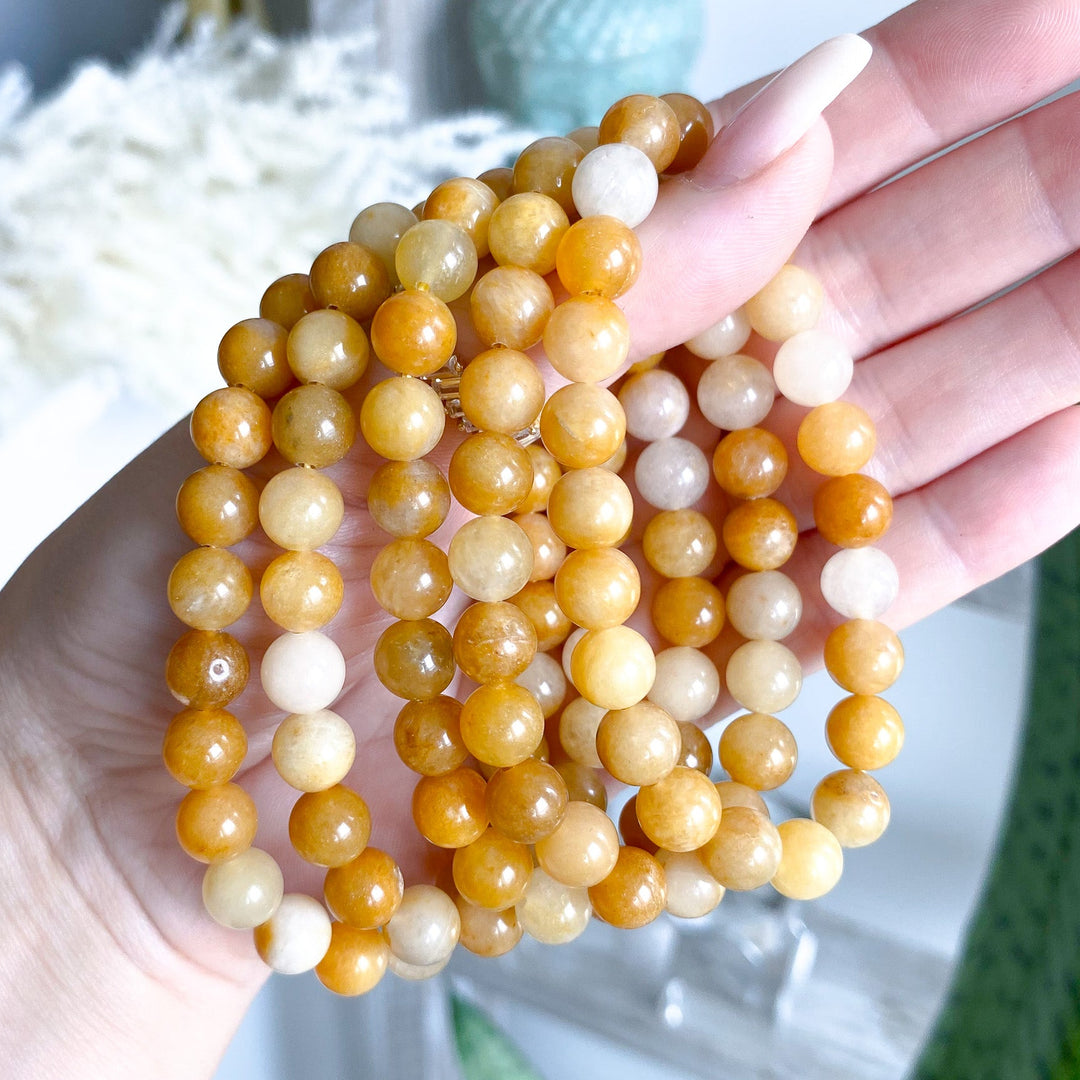 Yellow Jade Bracelet 8mm