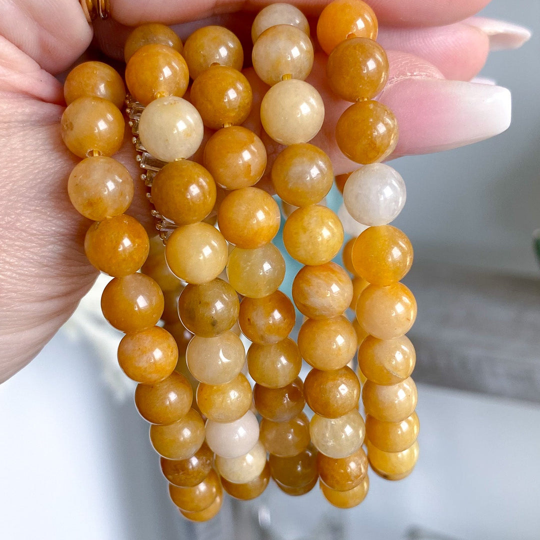 Yellow Jade Bracelet 8mm