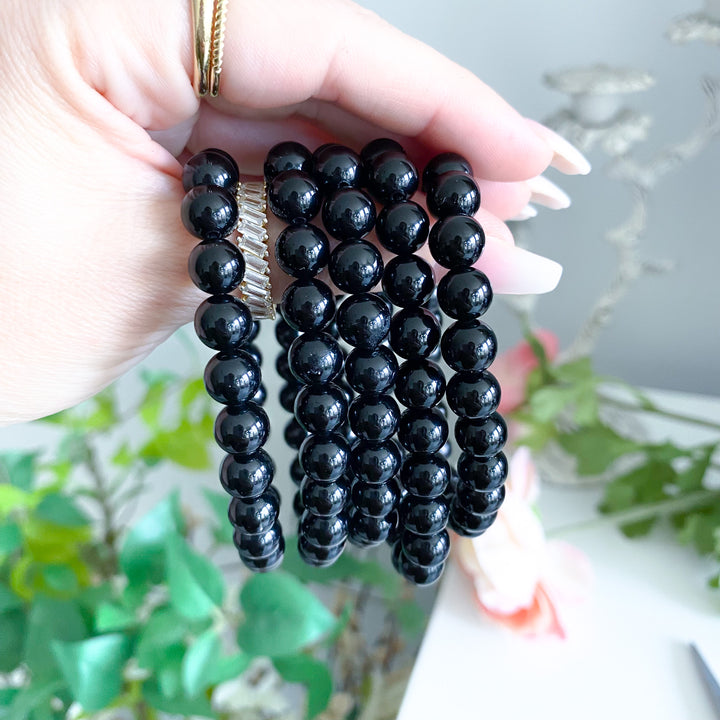 Black Obsidian 8mm or 10mm Bracelet