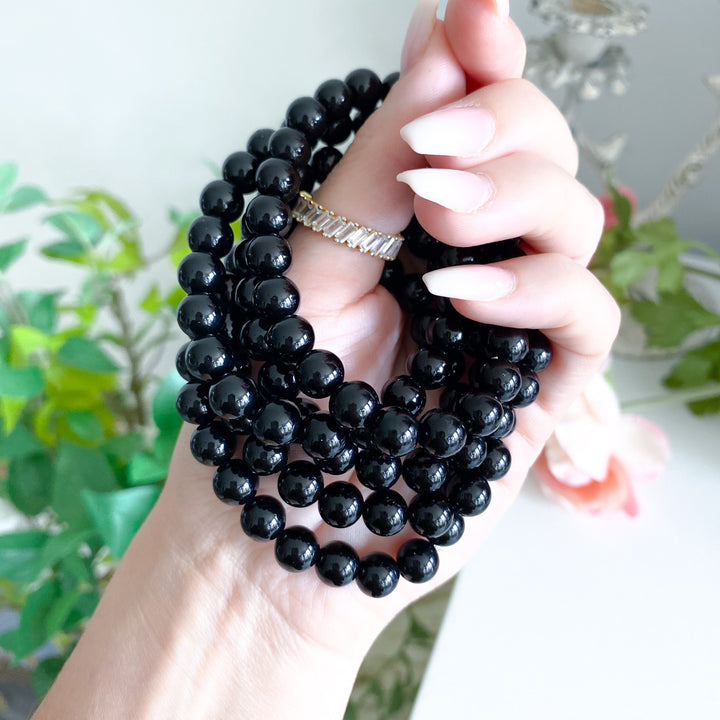 Black Obsidian 8mm or 10mm Bracelet