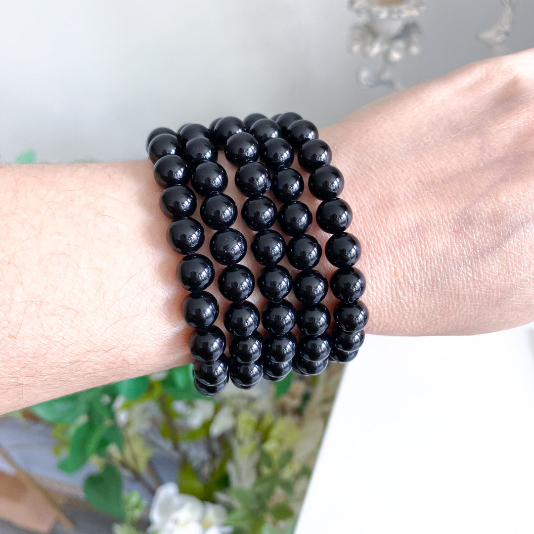 Black Obsidian 8mm or 10mm Bracelet