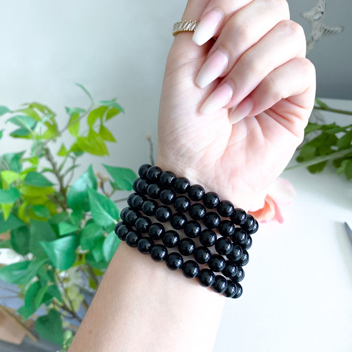 Black Obsidian 8mm or 10mm Bracelet