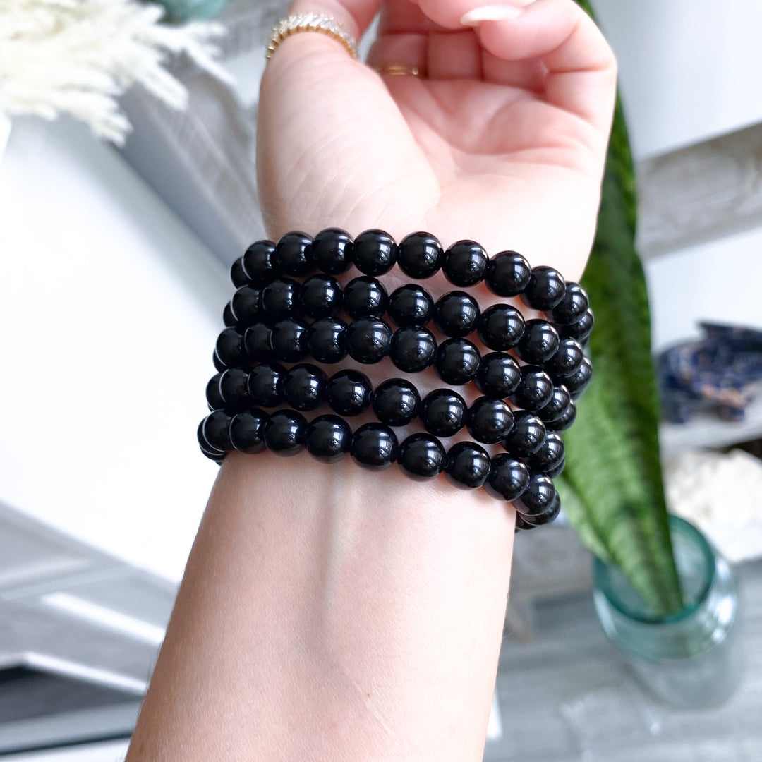 Black Obsidian 8mm or 10mm Bracelet