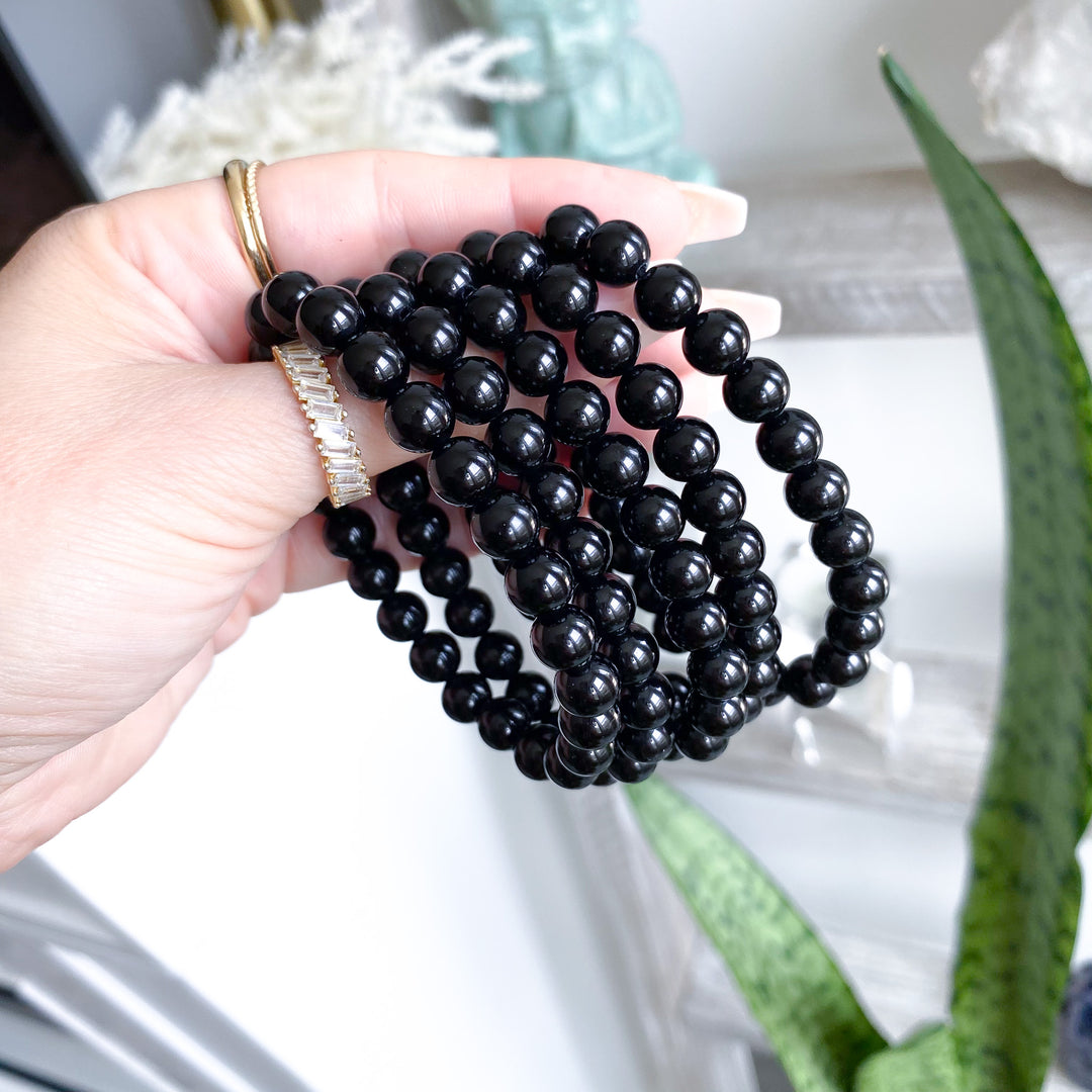 Black Obsidian 8mm or 10mm Bracelet
