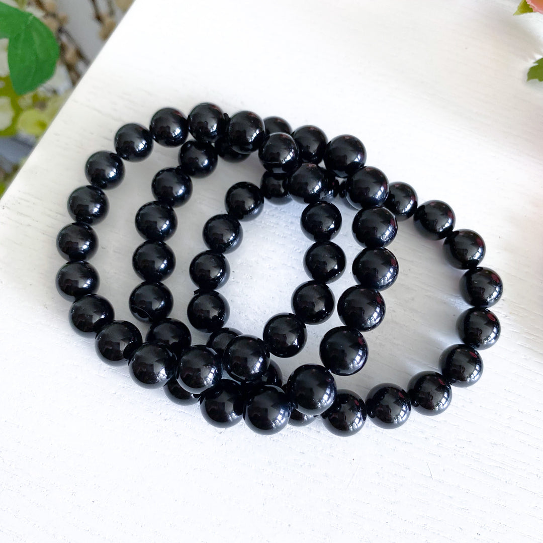 Black Obsidian 8mm or 10mm Bracelet