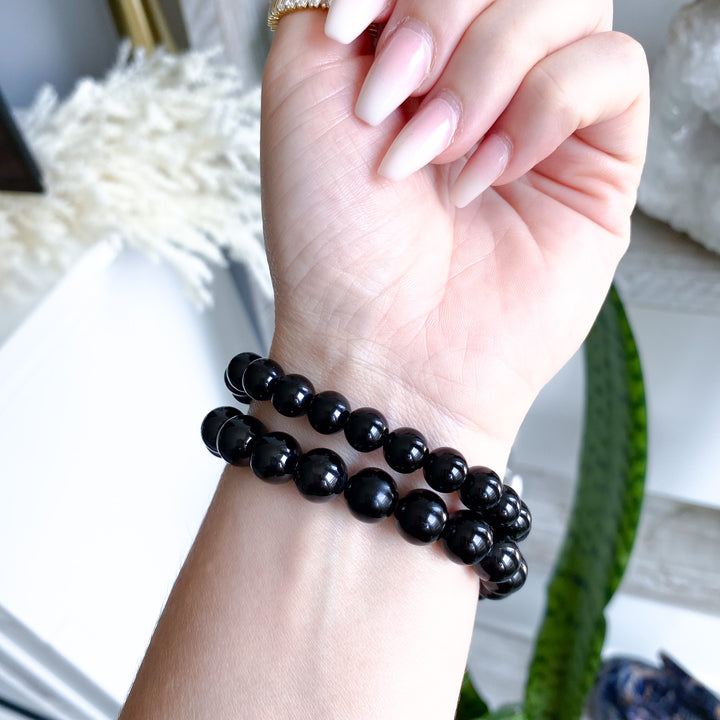 Black Obsidian 8mm or 10mm Bracelet