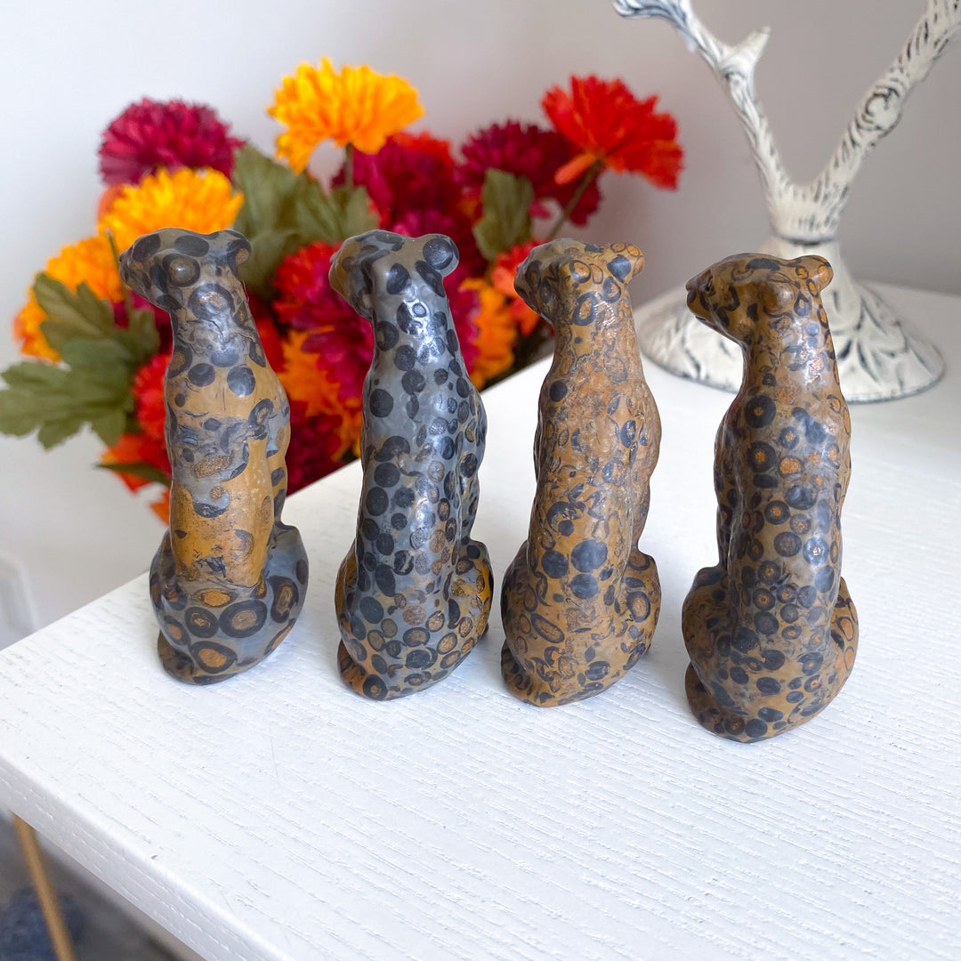 Leopard Skin Jasper Leopard Carving