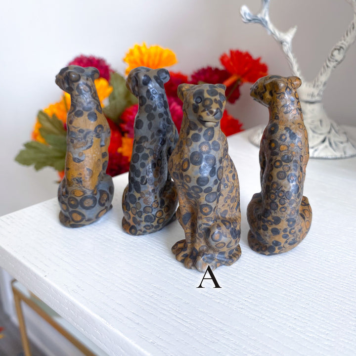 Leopard Skin Jasper Leopard Carving