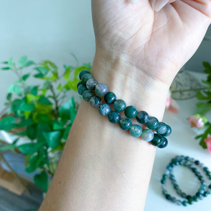 Moss Agate Bracelet 8mm