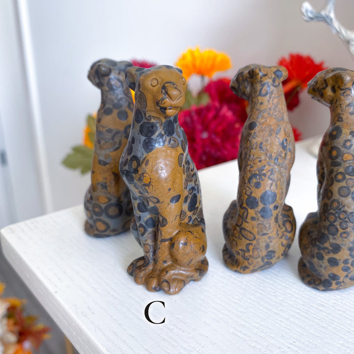 Leopard Skin Jasper Leopard Carving