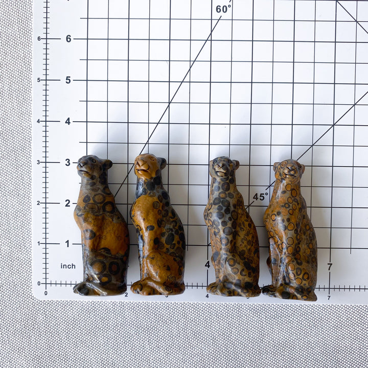 Leopard Skin Jasper Leopard Carving