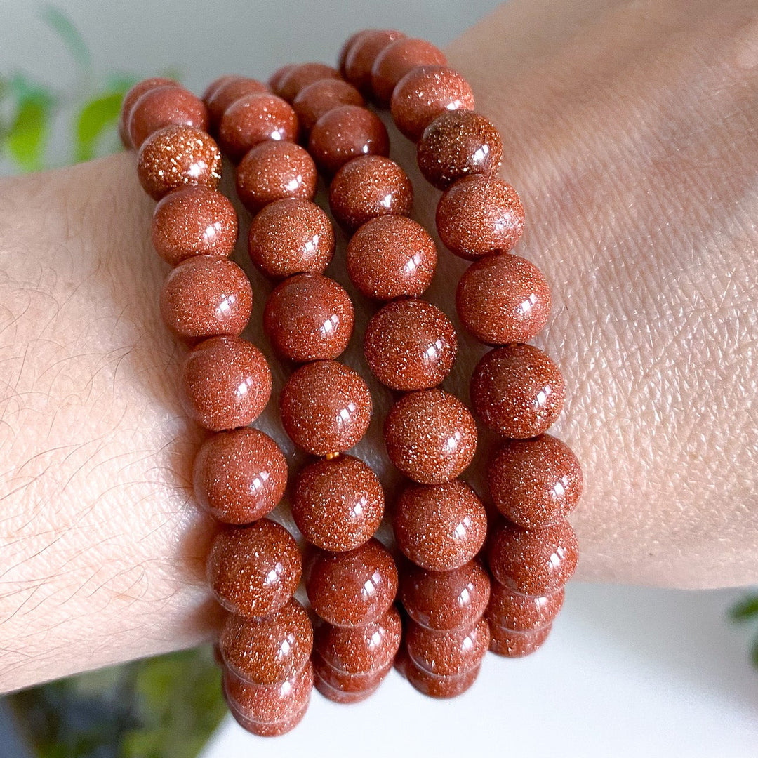 Goldstone Stretch Bracelet 8mm (Copper Flecks)