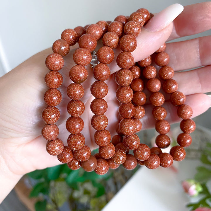 Goldstone Stretch Bracelet 8mm (Copper Flecks)