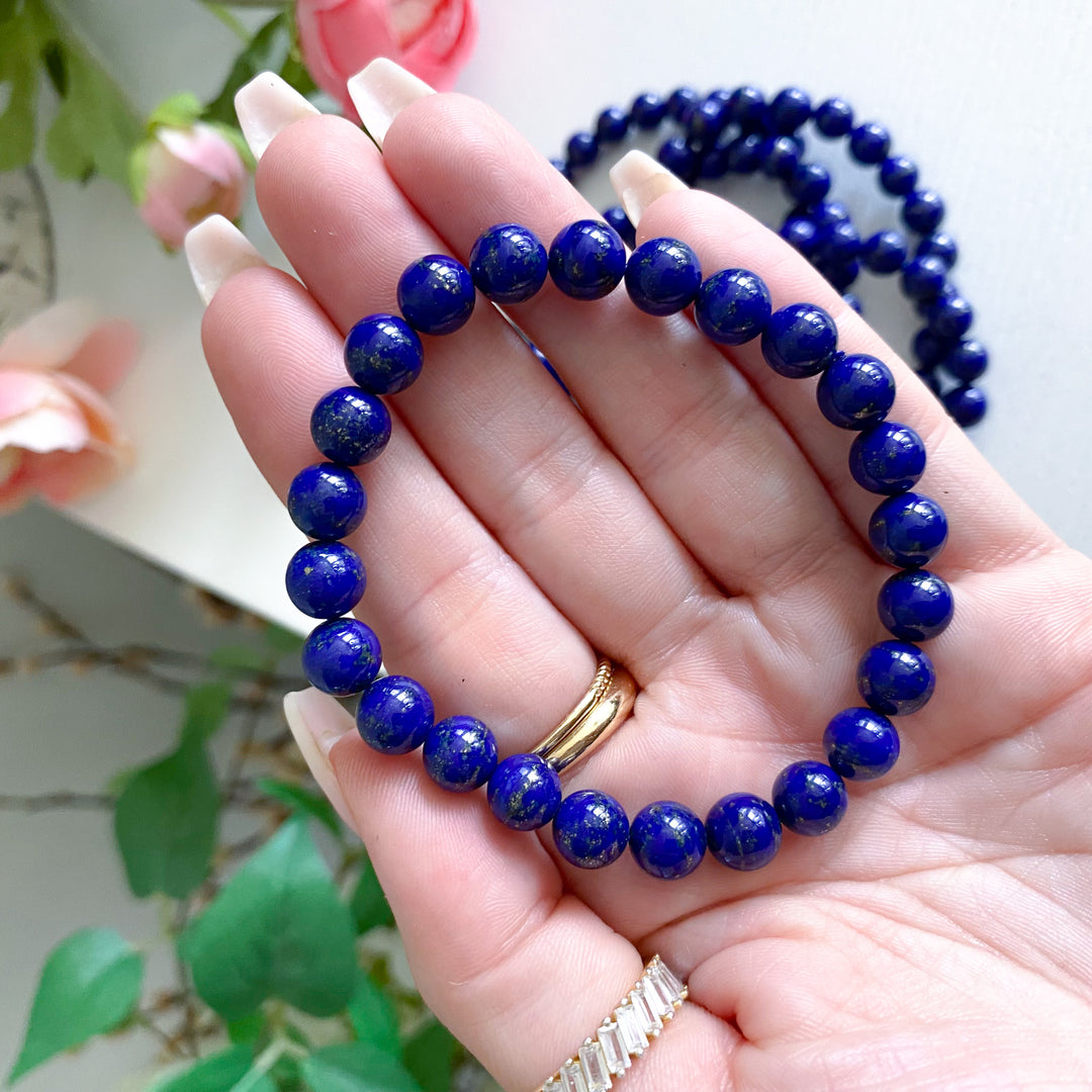 Midnight Blue Lapis Bracelet 8mm