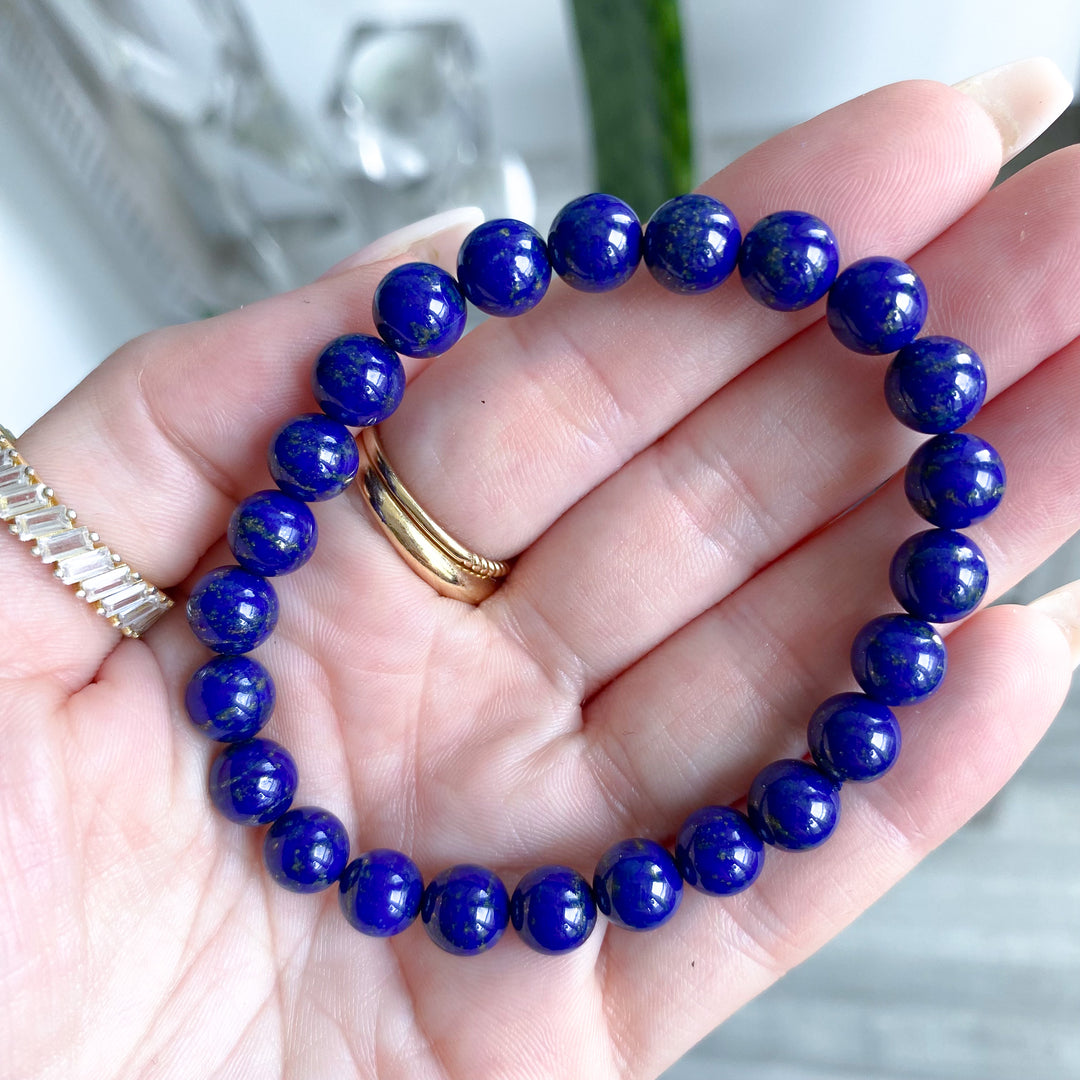 Midnight Blue Lapis Bracelet 8mm