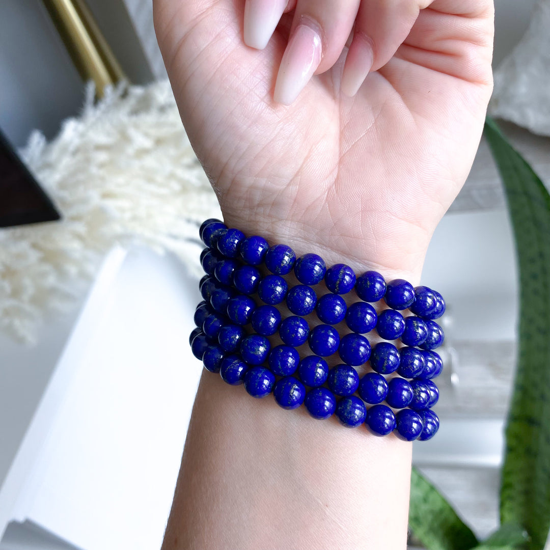 Midnight Blue Lapis Bracelet 8mm